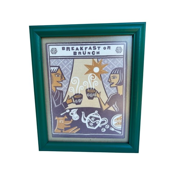 🌸6/$20🌸 Framed “Breakfast or Brunch” Print - Picture 5 of 8